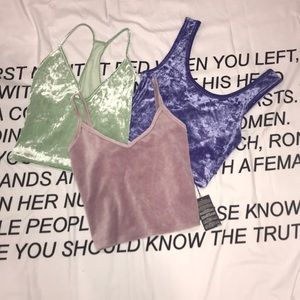 velvet tank tops